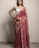 Puce Pink Pure Silk Saree