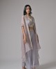 Stylish and Comfortable Choli & Shrug Outfit In Grey