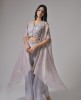 Stylish and Comfortable Choli & Shrug Outfit In Grey