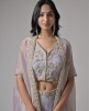Stylish and Comfortable Choli & Shrug Outfit In Grey