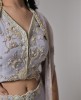 Stylish and Comfortable Choli & Shrug Outfit In Grey