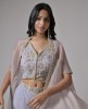 Stylish and Comfortable Choli & Shrug Outfit In Grey