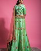 Jade Green Lehenga & Blouse with Net Dupatta