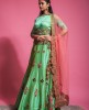 Jade Green Lehenga & Blouse with Net Dupatta