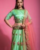 Jade Green Lehenga & Blouse with Net Dupatta
