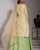 Elegant Cream Kurta and Green skirt