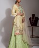 Elegant Cream Kurta and Green skirt