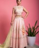 Baby Pink designer Blouse & Skirt in Raw Silk