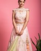 Baby Pink designer Blouse & Skirt in Raw Silk