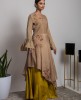 Brown color Up & Down Kurti with Skirt