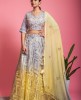  Heavy Yellow & Grey Blouse & Skirt with Dupatta