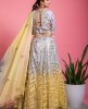  Heavy Yellow & Grey Blouse & Skirt with Dupatta