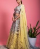  Heavy Yellow & Grey Blouse & Skirt with Dupatta