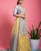  Heavy Yellow & Grey Blouse & Skirt with Dupatta