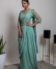  Pista Green color Top & Skirt with Dupatta and a Waist Belt