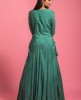 Green Colour Dola Sik Gown wiith Hand Work