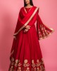 Maroon Colour Gown With Dupatta