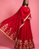 Maroon Colour Gown With Dupatta