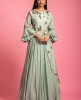 Green Color Dola Silk Gown 