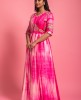 Shibori Printed Pink Gown With Hand Work