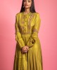 Mehndi Green Color Gown With Hand Work