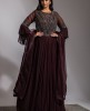 Brown Colour Gown With Dupatta