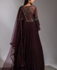 Brown Colour Gown With Dupatta