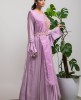 Lavender Anarkali Gown in Dola Silk 