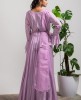 Lavender Anarkali Gown in Dola Silk 