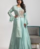 Sea Green Gown in Dola Silk 
