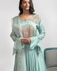 Sea Green Gown in Dola Silk 