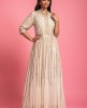 Georgette Off White Gown Sequins & Bead Work