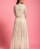 Georgette Off White Gown Sequins & Bead Work