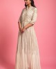 Georgette Off White Gown Sequins & Bead Work