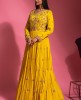 Yellow Colour Anarkali Gown