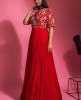 Drape Style Red Gown