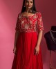 Drape Style Red Gown