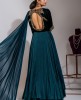 Deep Blue Green heavy gown