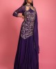 Purple Gown With Hand And Dupatta