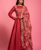 Rust Red Colour Gown With Digital Printed Dupatta