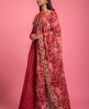 Rust Red Colour Gown With Digital Printed Dupatta