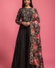 Black Gown With Digital Printed Dupatta