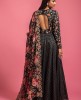 Black Gown With Digital Printed Dupatta