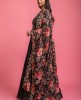 Black Gown With Digital Printed Dupatta