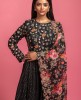 Black Gown With Digital Printed Dupatta