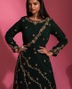 Bottle Green Color Anarkali Gown
