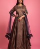 Brown Colour Gown With Dupatta