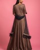 Brown Colour Gown With Dupatta