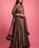 Brown Colour Gown With Dupatta