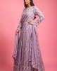 Lavender Colour Gown With Dupatta